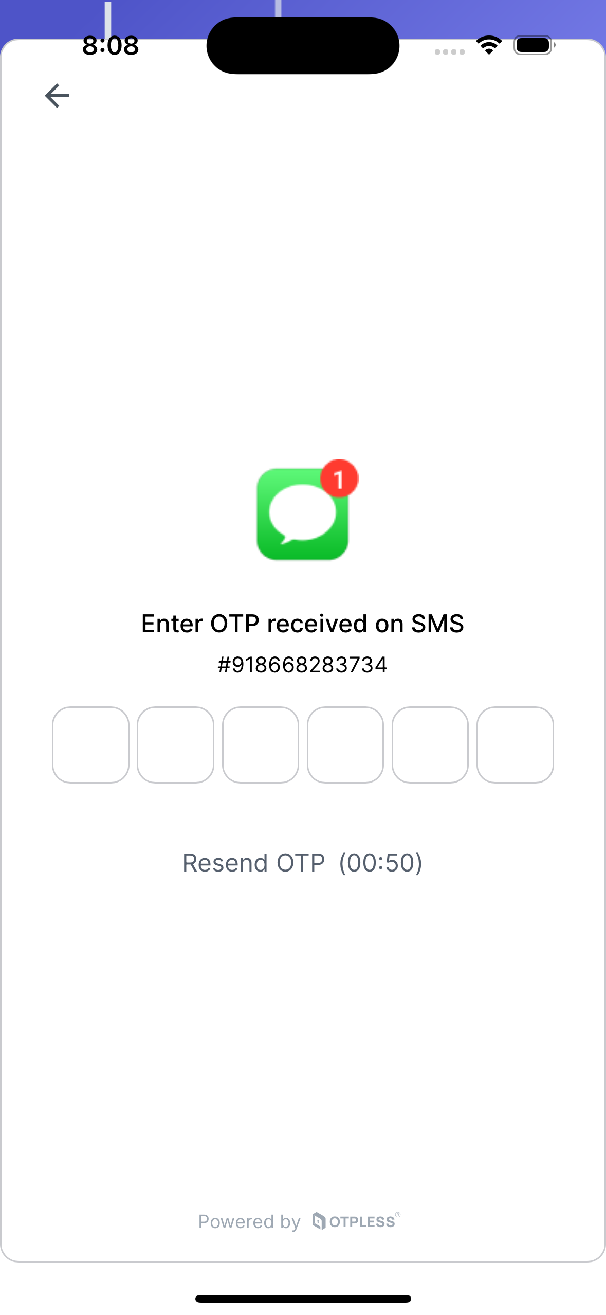 iOS Installation Screenshot