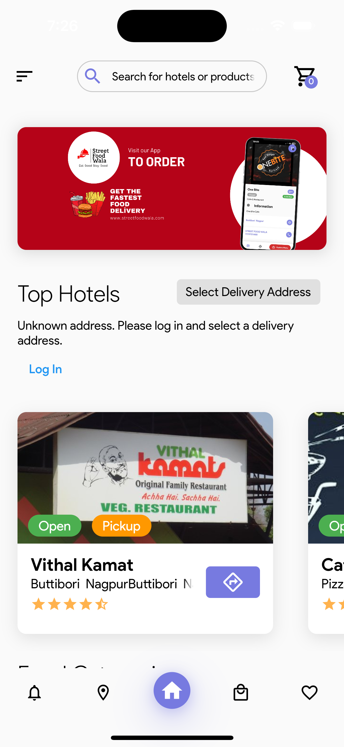 Nearby Restaurants Screenshot